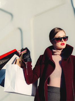 Woman with shopping bags